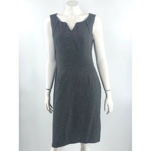 Dressbarn Sheath Dress Size 10 Gray Split Neck